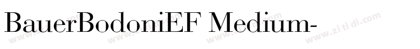 BauerBodoniEF Medium字体转换